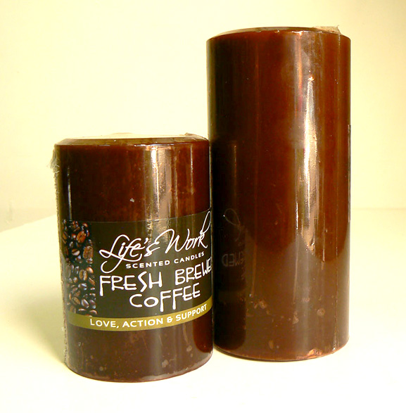 Coffee Scented Candles. Handcrafted by the artisans at Life's Work.
